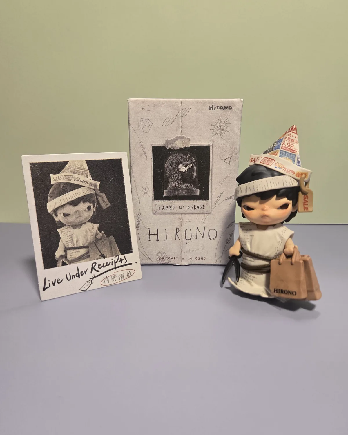 Hirono Tamed Wildgrass box, figure and character card from a collection photo